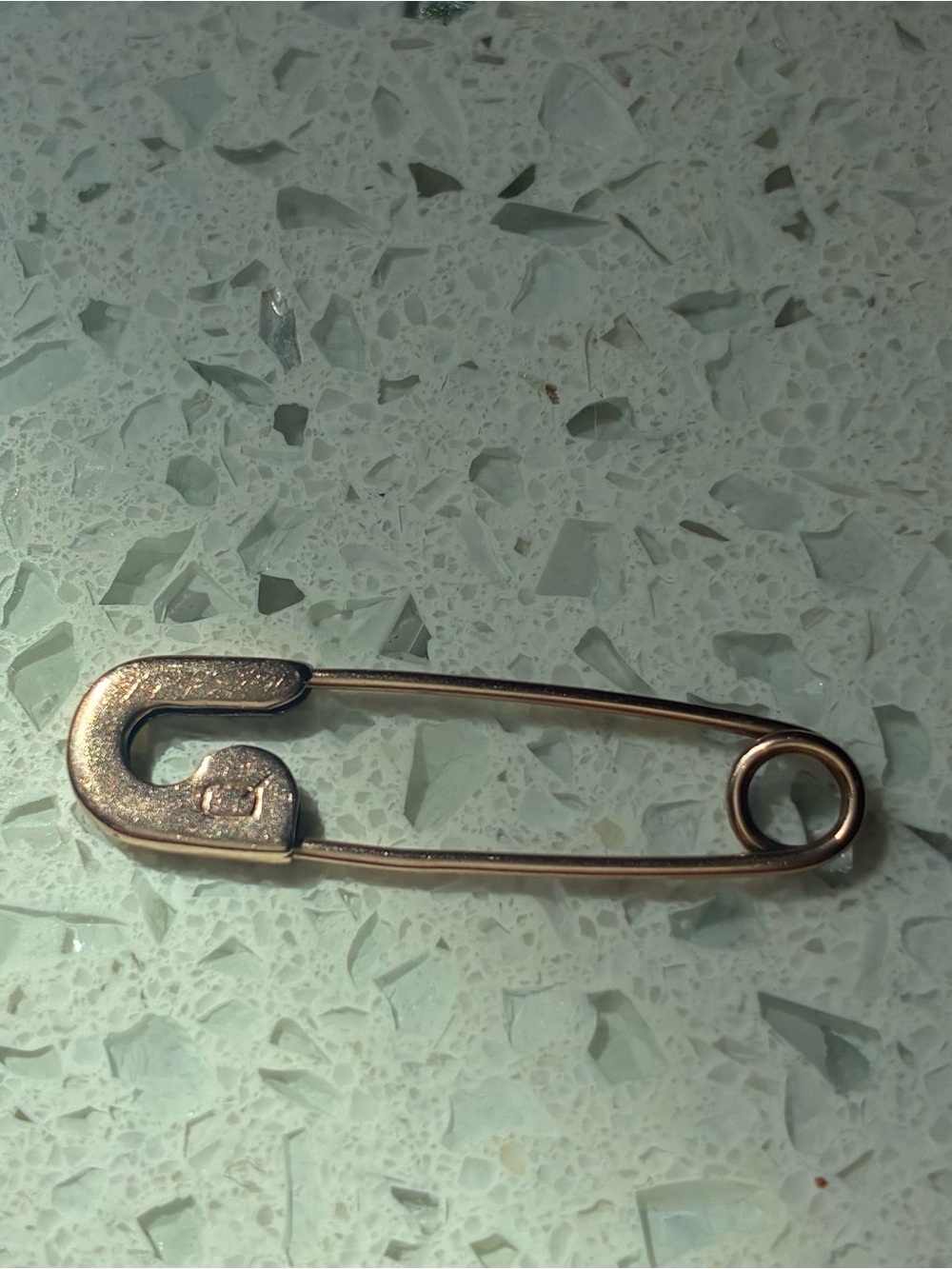 14k rose gold safety pin